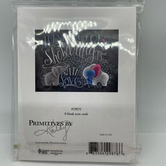 Baby Shower Thank You Note Card Set NWT Primitives by Kathy - Picture 9 of 11